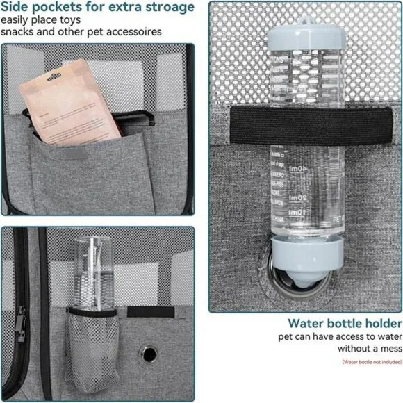 Playpen for for Large Dogs, with Water Bottle Holder, 41.5 Dia x 28.5H